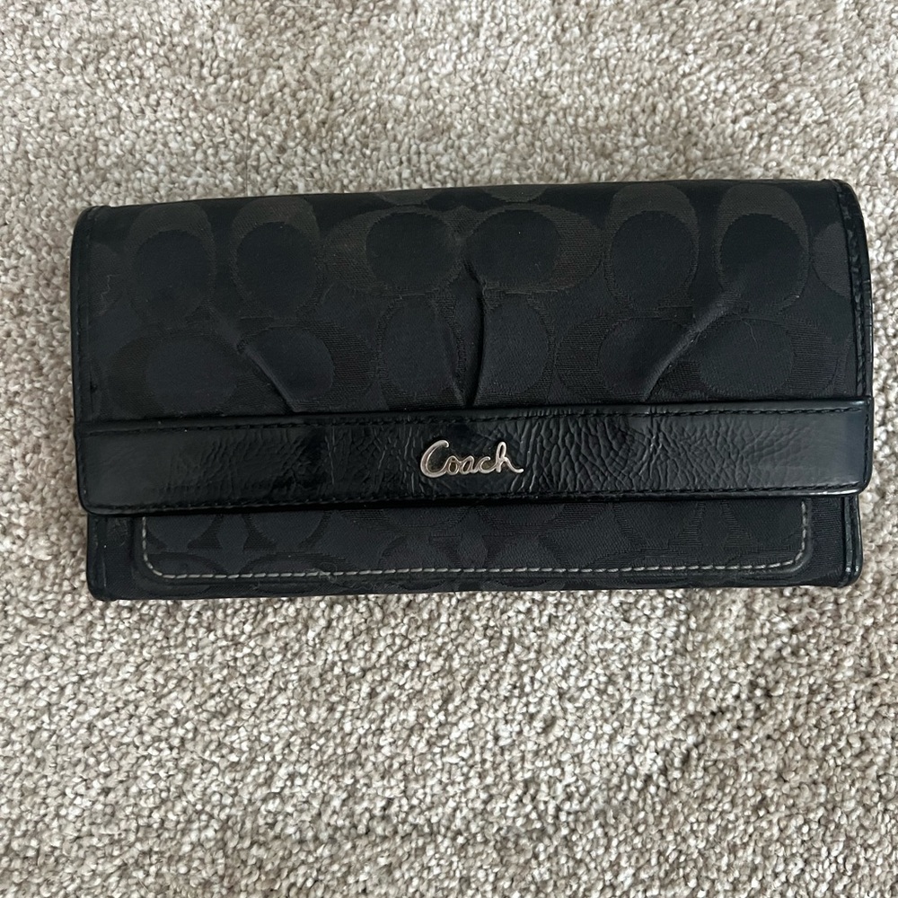 Coach Signature Black Wallet